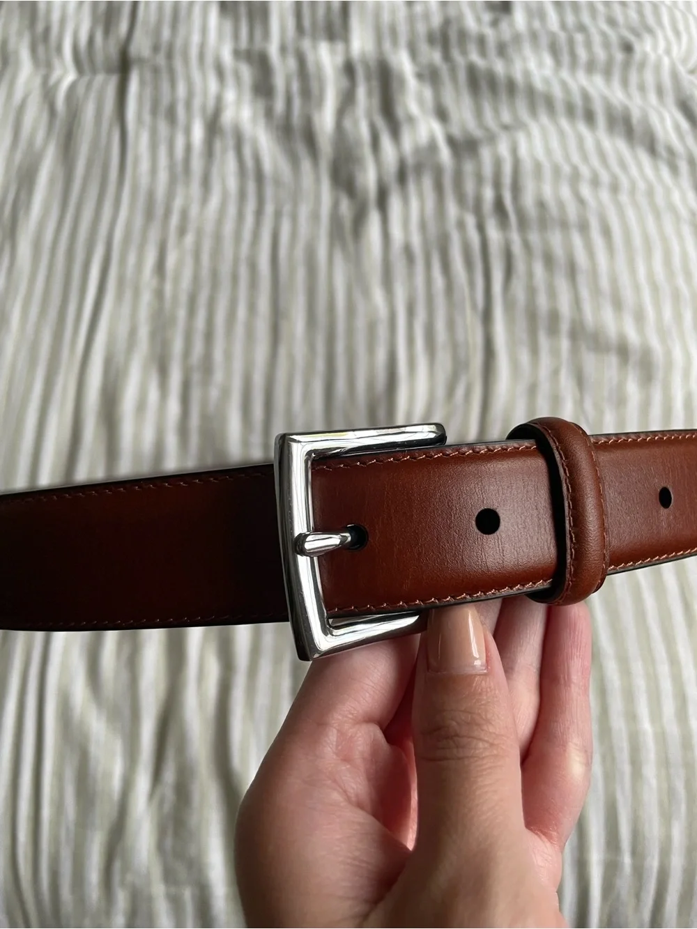 Men’s J Crew Genuine Leather Belt Size 32 Brown
